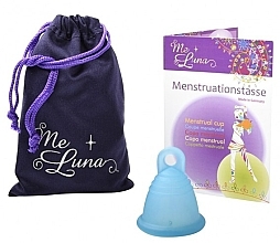 Menstrual Cup with Loop, size L, sea wave - MeLuna Soft Shorty Menstrual Cup — photo N1