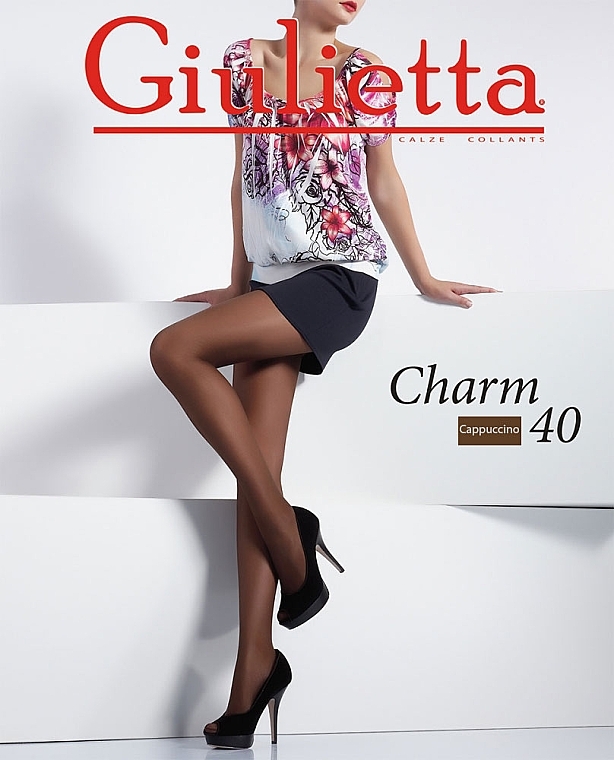 Tights "Charm" 40 Den, cappuccino - Giulietta — photo N1