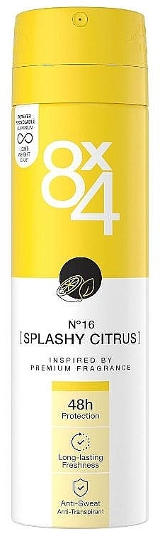 Deodorant - 8x4 №16 Splashy Citrus Deodorant — photo N1