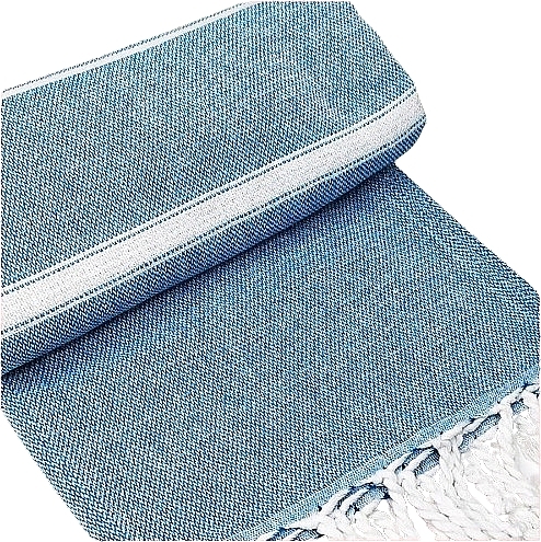 Striped Hammam Towel, blue - Yeye — photo N1