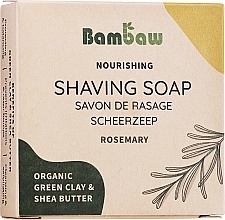 Rosemary Shaving Soap with Green Clay & Shea Butter - Bambaw Nourishing Shaving Soap Rosemary Organic Green Clay & Shea Butter — photo N3