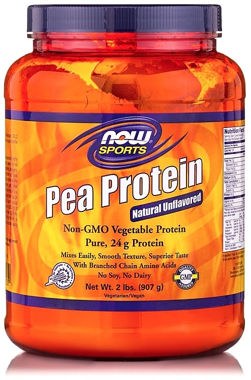 Pea Protein, unflavored - Now Foods Sports Pea Protein Unflavored — photo N2