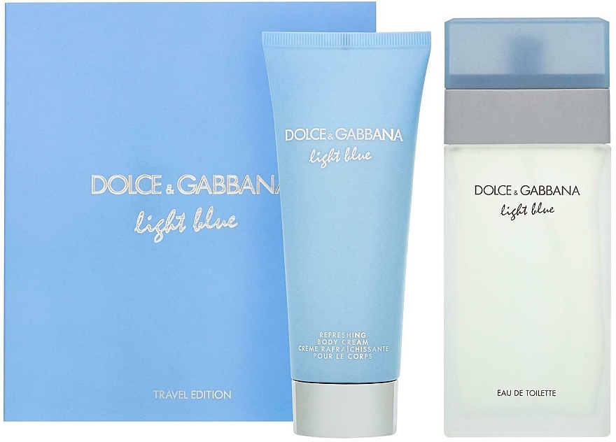 Dolce&Gabbana Light Blue - Set (edt/100ml + b/cr/75ml) — photo N1