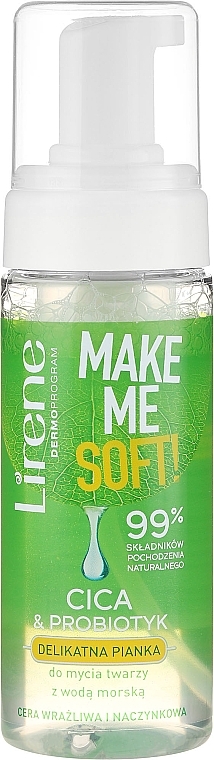 Face Wash Foam - Lirene Make Me Soft Cica & Probiotyk — photo N1