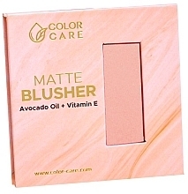 Fragrances, Perfumes, Cosmetics Matte blush with avocado oil and vitamin E - Color Care Matte Blusher