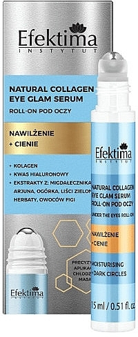 Eye Roller 'Hydration + Dark Circles' - Efektima Natural Collagen Moisturizong + Dark Sircles Roll On Eye Glam Serum — photo N1