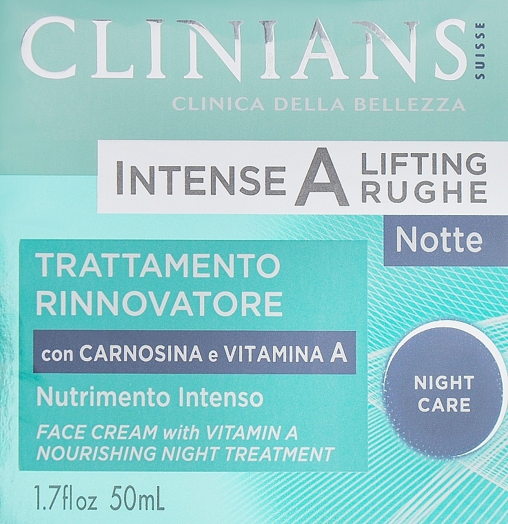 Nourishing Night Cream with Carnosine & Vitamin E - Clinians HCT Intense A — photo N1