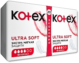 Sanitary Pads, 20 pcs - Kotex Ultra Dry&Soft Normal Duo — photo N2