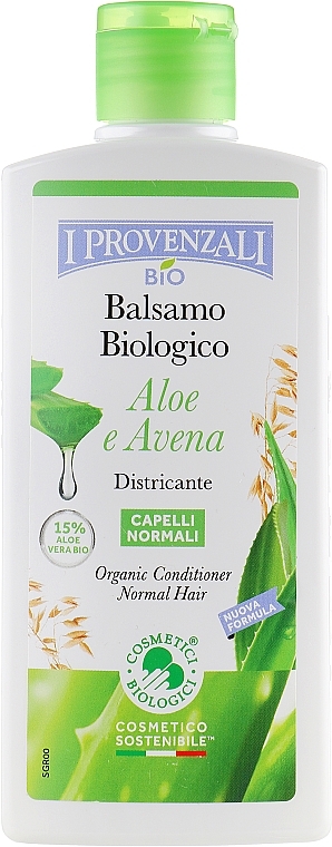 Conditioner with 15% Organic Aloe Juice & Oat Extract - I Provenzali Aloe Conditioner — photo N1