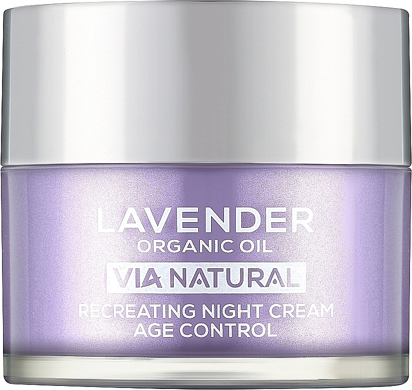 Repairing Night Face Cream - BioFresh Via Natural Lavender Organic Oil Recreating Night Cream Age Control — photo N1