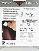 Tights "Sensi Vita Bassa" 40 den, caramel - Giulia — photo N2