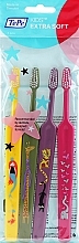 Fragrances, Perfumes, Cosmetics Kids Toothbrush, yellow + green + purple + pink - TePe Kids Extra Soft