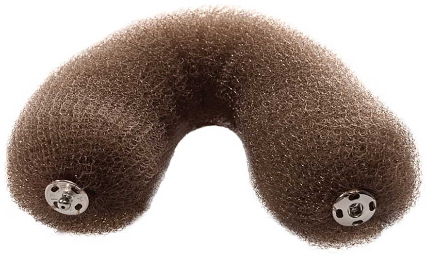 Hairstyle Roller 21 x 4 cm, semicircular, brown - Xhair — photo N1