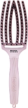 Curved Vented Hair Brush, pastel pink - Olivia Garden Fingerbrush Bloom Edelweiss — photo N1