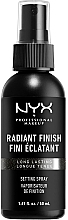 Fragrances, Perfumes, Cosmetics Makeup Setting Spray with Radiance Effect - NYX Professional Makeup Radiant Finish Setting Spray Long Lasting