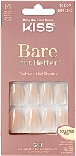 Fragrances, Perfumes, Cosmetics False Nail Set, size M, 28 pcs. - Kiss Bare But Better