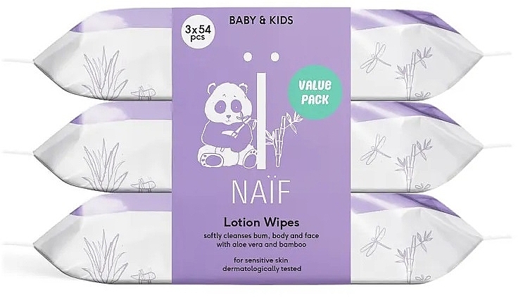 敏感肌ケア ウェットティッシュ - Naif Lotion Wipes — photo N1