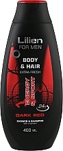 Fragrances, Perfumes, Cosmetics Men Shampoo & Shower Gel - Lilien For Men Body & Hair Dark Red Shower & Shampoo
