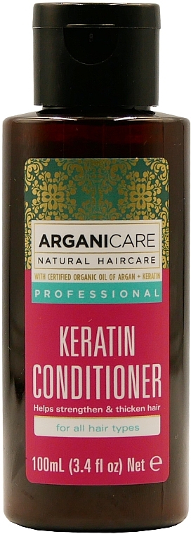 Natural hair conditioner with keratin - Arganicare Hair Conditioner with Keratin — photo N1