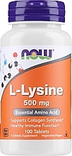 L-Lysine Amino Acid, 500mg - Now Foods L-Lysine Tablets — photo N1