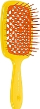 Fragrances, Perfumes, Cosmetics Vented Hair Brush, yellow-orange - Janeke Superbrush Yellow/Orange