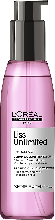 Smoothing Heat Protective for Unruly Hair - L'Oreal Professionnel Liss Unlimited Blow-Dry Oil — photo N1