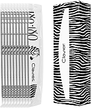 Boat Nail File 180/180, zebra, 10 pcs. - Clavier — photo N3