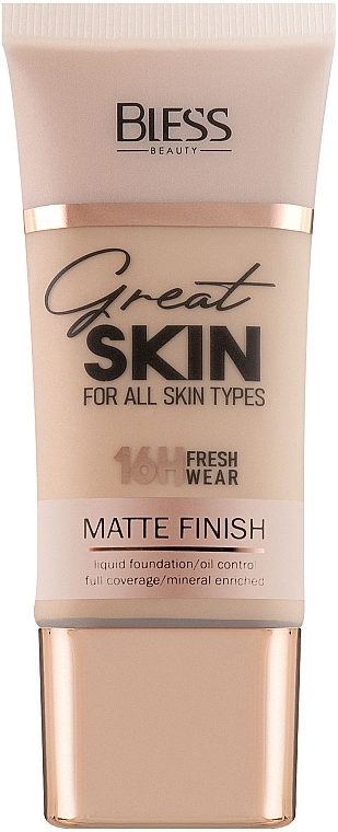 Mattifying Foundation - Bless Beauty Matte Finish Great Skin — photo N1