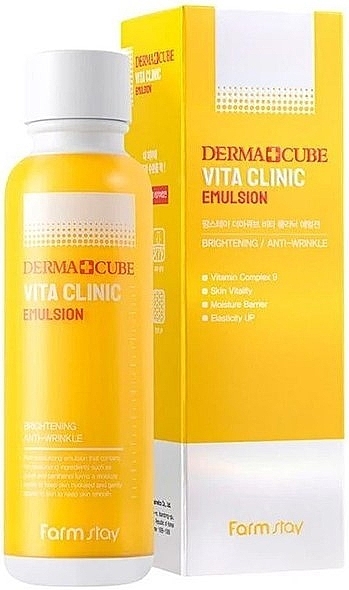 Vitamin Emulsion for Youthful and Radiant Skin - FarmStay Derma Cube Vita Clinic Emulsion — photo N1