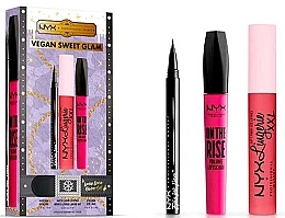 NYX Professional Makeup Xmas Makeup Set Vegan Sweet Glam (eye/liner/1ml + mascara/10ml + lipstick/4ml) - Set — photo N2