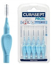 Fragrances, Perfumes, Cosmetics Interdental Brushes 1.1 mm, 5 pcs, blue - Curaprox Curasept Proxi Prevention P11 Light Blue