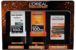 Fragrances, Perfumes, Cosmetics Set - L'oréal Paris Men Expert Hydra Energetic Anti-Fatigue Set (sh/gel/2x300ml + f/cr/50ml)