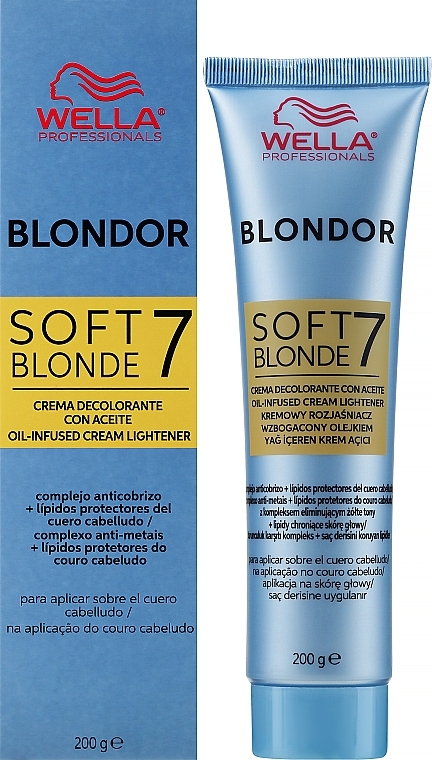 Oil-Based Lightening Cream - Wella Professionals Blondor Soft Blonde Cream  — photo N2