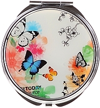 Fragrances, Perfumes, Cosmetics Cosmetic Mirror, "Butterflies" 85444, multicolored butterflies - Top Choice