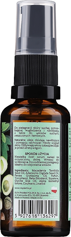 Smoothing Body & Hair Oil Serum - Vis Plantis Secret Garden Smoothing Oil Serum — photo N2
