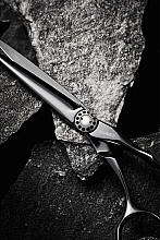 Hairdressing Scissors, straight, 90018, black - Tondeo Premium Line Mythos Black Offset 5.5" Conblade — photo N2
