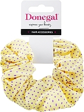 Fragrances, Perfumes, Cosmetics Hair Tie FA-5645, yellow with dots - Donegal