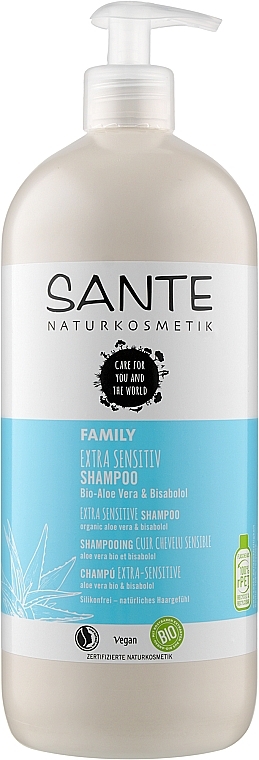 Family Shampoo for Sensitive Scalp "Aloe Vera & Bisabolol" - Sante Family Extra Sensitive Shampoo — photo N14