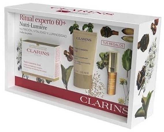 Set - Clarins Nutri-Lumiere Set (day/cr/50ml + night/cr/15ml + lip/oil/2.8ml) — photo N1