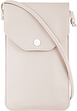 Crossbody Phone Case "Cross", beige - MAKEUP Phone Case Crossbody Beige — photo N4