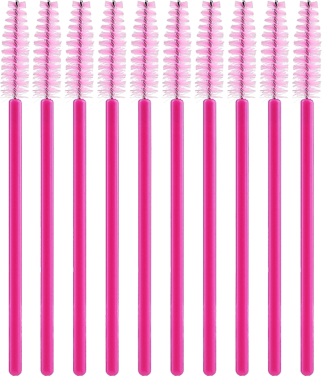 Lash Brushes, 10 pcs, light pink - Ibra — photo N1