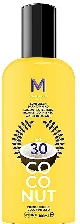 Dark Tanning Sunscreen Cream - Mediterraneo Sun Coconut Sunscreen Dark Tanning SPF30 — photo N1