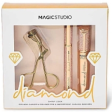 Fragrances, Perfumes, Cosmetics Magic Studio Diamond Shiny Look (mascara/12ml + eyeliner/0.8ml + accessories/1pcs) - Set