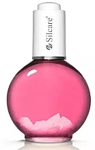 Fragrances, Perfumes, Cosmetics Nail & Cuticle Oil with Shells - Silcare Raspberry Light Pink With Shells Nail & Cuticle Oil