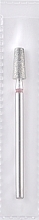 Diamond Nail File Drill Bit, frustum, L-8 mm, 4.0 mm, red - Head The Beauty Tools — photo N1