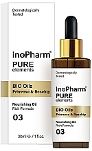 Face & Neck Serum - InoPharm Pure Elements BIO Oils Primrose & Rosehip — photo N2