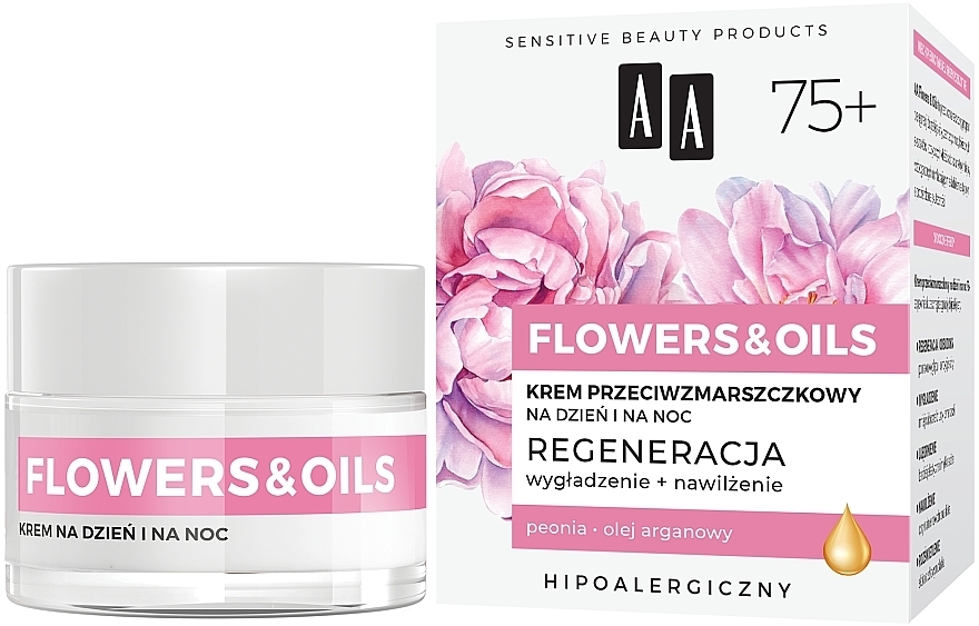 Anti-Wrinkle Day & Night Cream 75+ - AA Flowers & Oils Night And Day Anti-Wrinkle Cream — photo N1