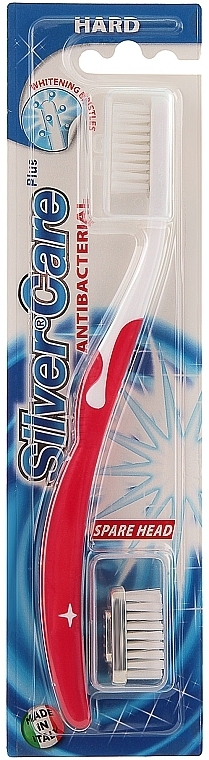 Silver Care Plus Toothbrush, hard, red - Silver Care — photo N2