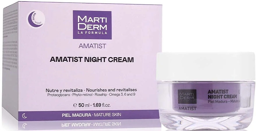 Night Face Cream - MartiDerm Amatist Nourishes And Revitalises Night Cream — photo N2
