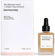 Fragrances, Perfumes, Cosmetics 2% Salicylic Acid + Green Tea Extract Face Serum - Dermocracy 2% Salicylic Acid + Green Tea Extract Facial Serum